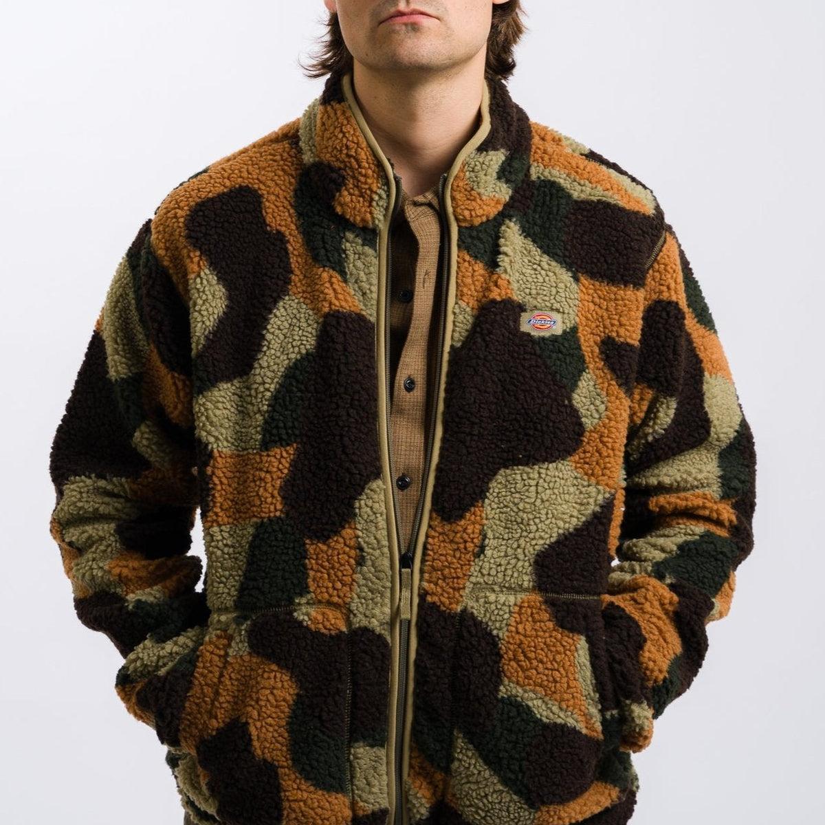 Dickies Mount Hope Camo Fleece Jacket - Imperial Green Camo Product Image