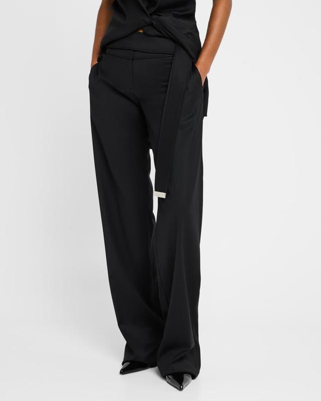 The Ashton Belted Straight-Leg Pants Product Image