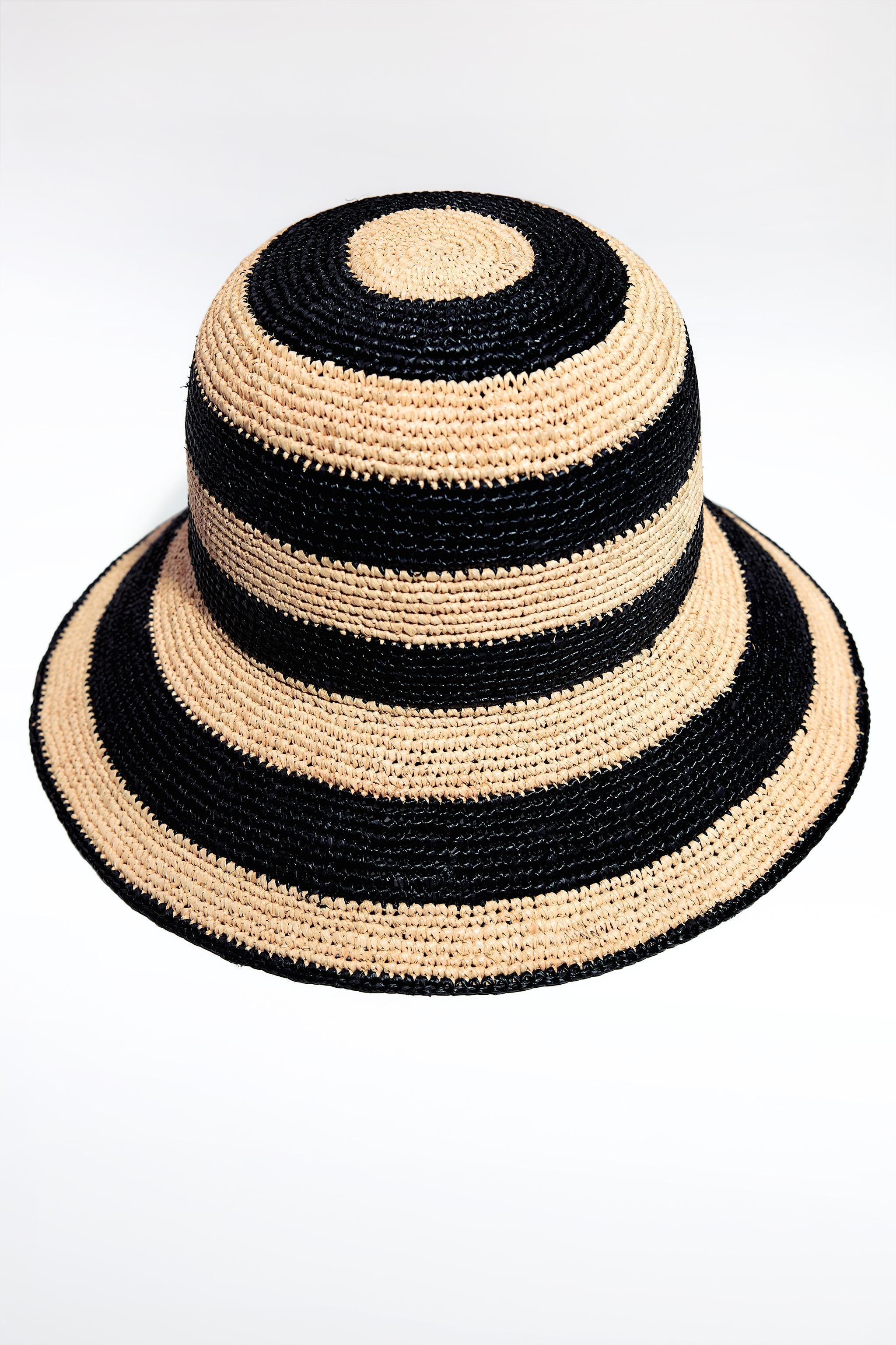 STRIPED RAFFIA HAT Product Image