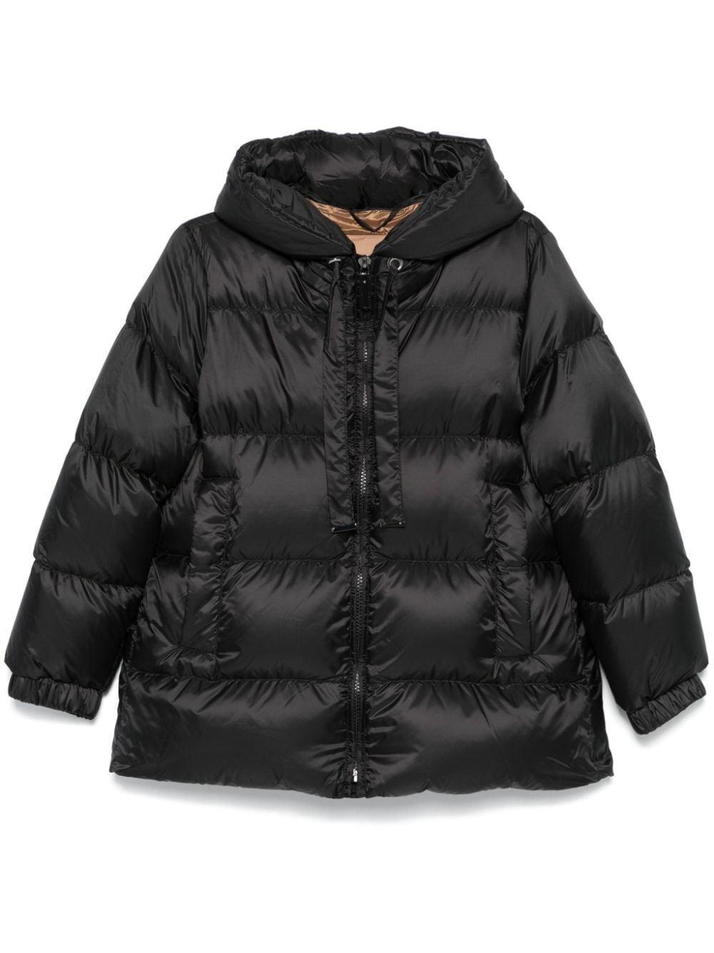 Nylon Short Down Jacket In Black Product Image