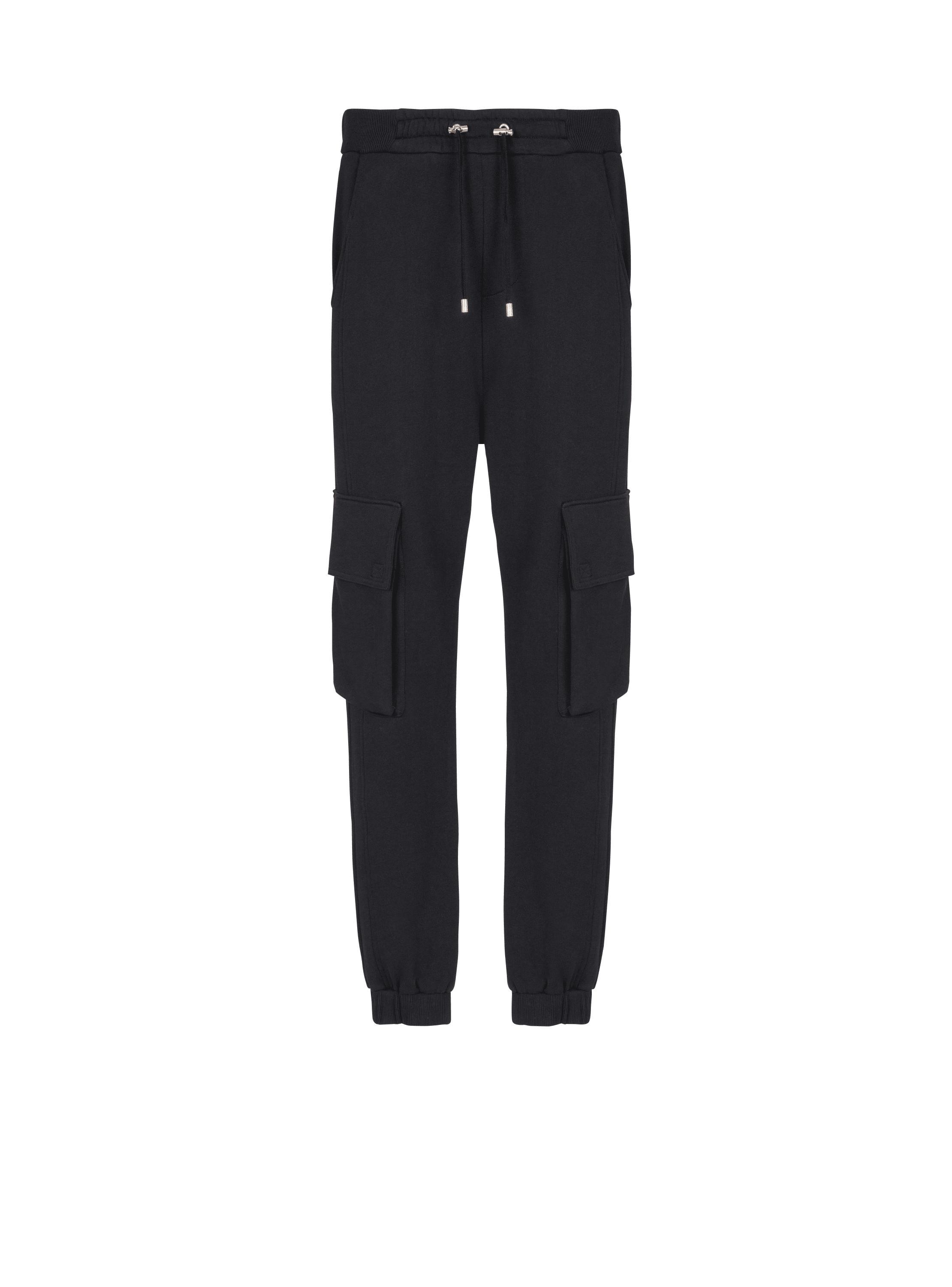 Cargo joggers with Balmain Paris print Product Image