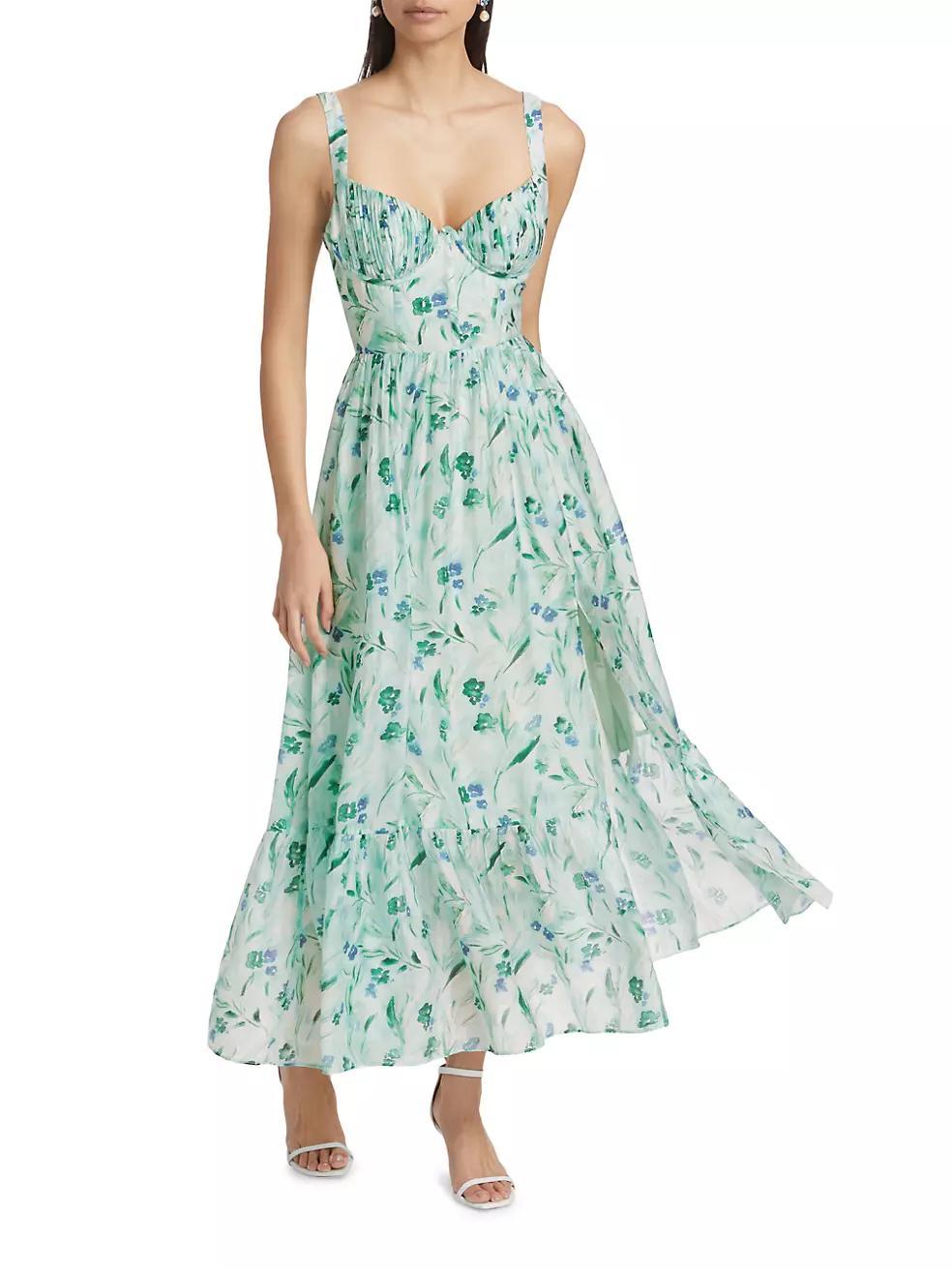 Kelby Floral Print Midi-Dress Product Image