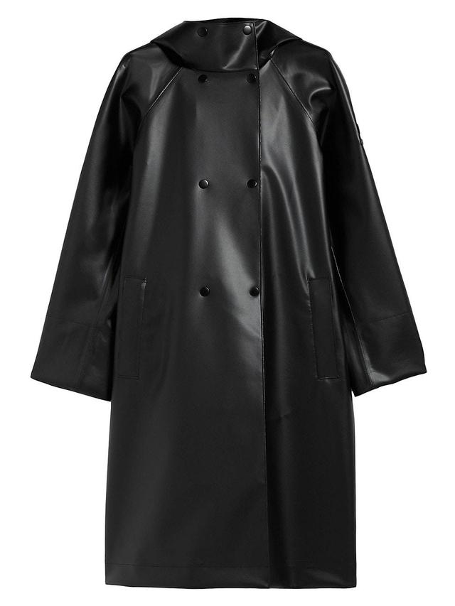 Womens Kuban Faux Leather Hooded Coat Product Image