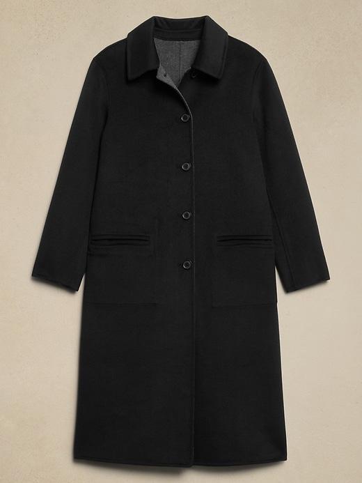 Reversible Double Face Wool-Blend Coat Product Image