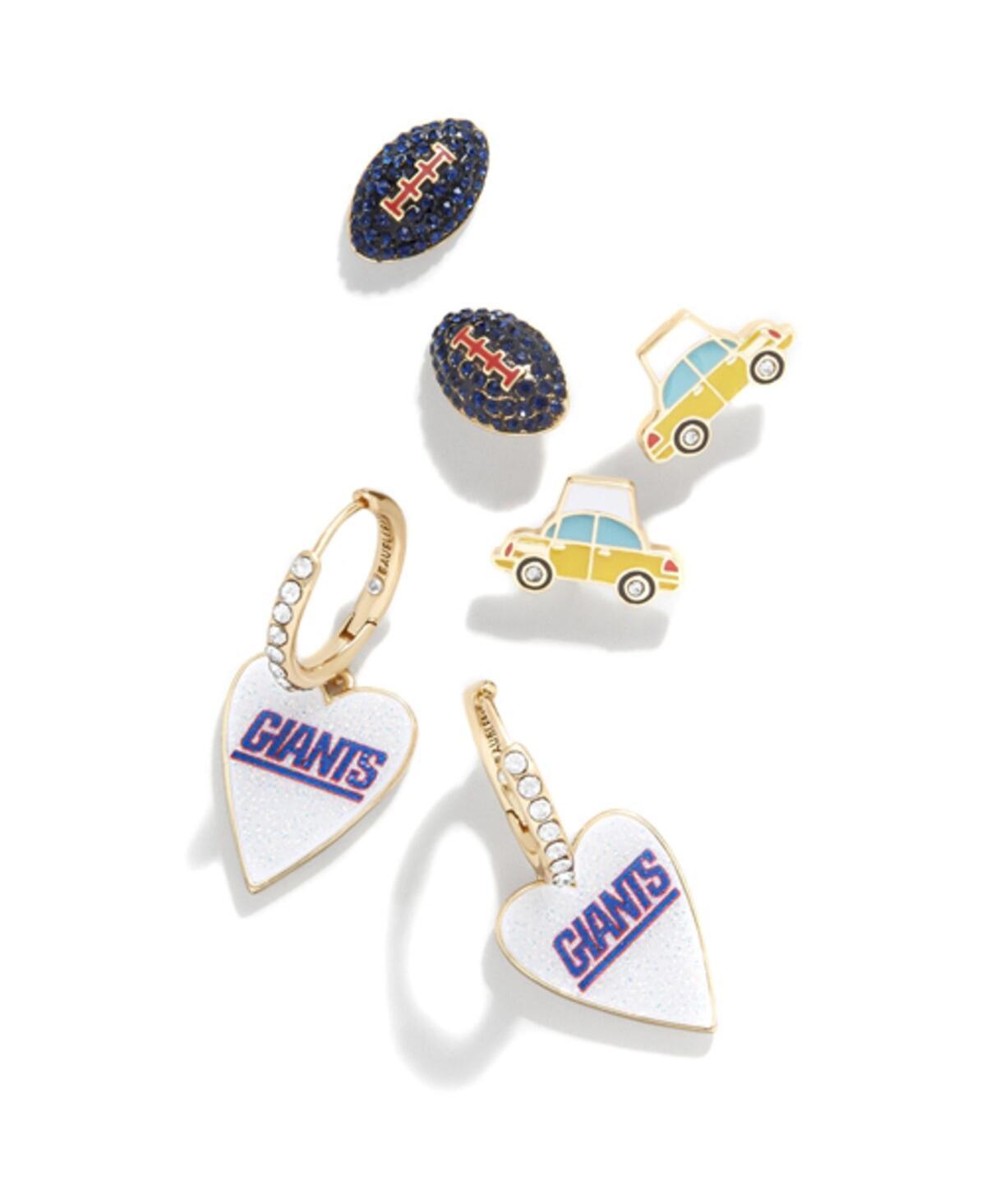 Womens Baublebar New York Giants Three-Pack Earring Set Product Image