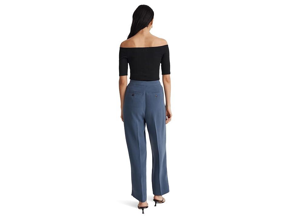 Madewell Tailored Straight-Leg Pants (Nighttime) Women's Clothing Product Image