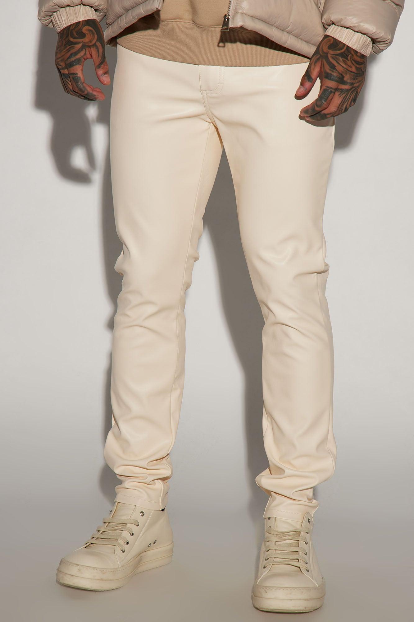 Your Favorite Faux Leather Skinny Pants - Cream product image