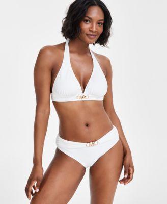 Michael Michael Kors Womens Halter Bikini Top Belted Bikini Bottoms Product Image