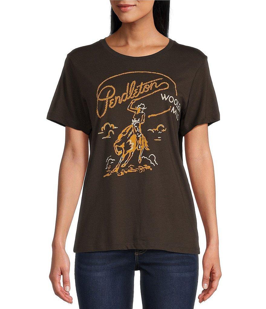 Pendleton Short Sleeve Crew Neck Rodeo Cowgirl Graphic Tee Shirt Product Image