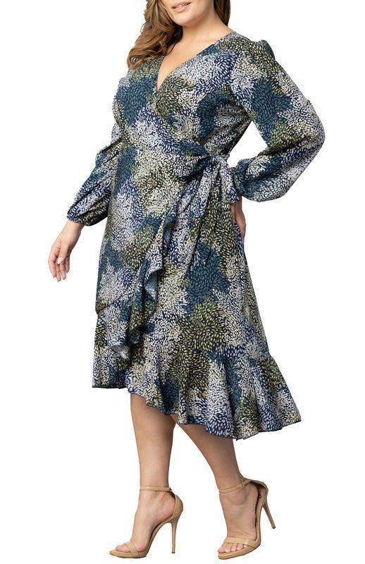 Julia Long Sleeve Wrap Dress - Plus Product Image