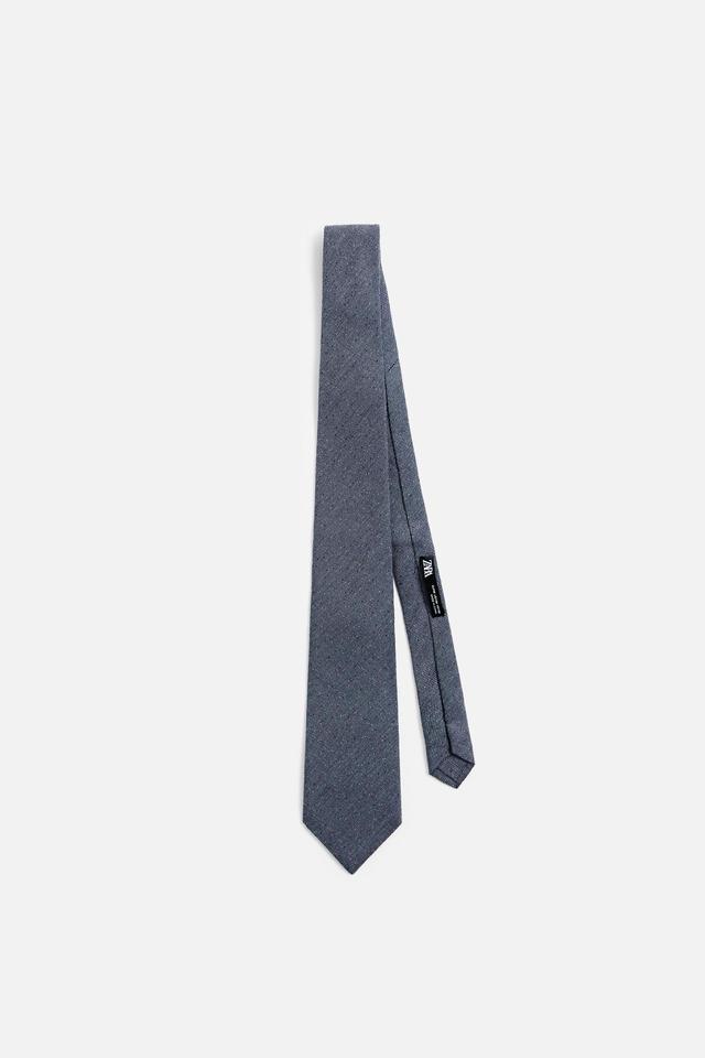 TEXTURED COTTON - SILK TIE Product Image