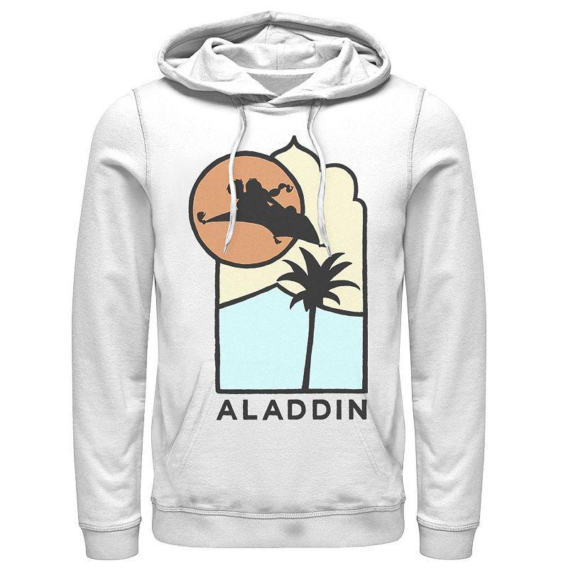 Mens Disney Aladdin Carpet Ride Line Art Logo Hoodie Blue Product Image