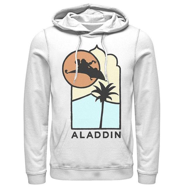 Disneys Aladdin Mens Carpet Ride Line Art Logo Hoodie Blue Product Image