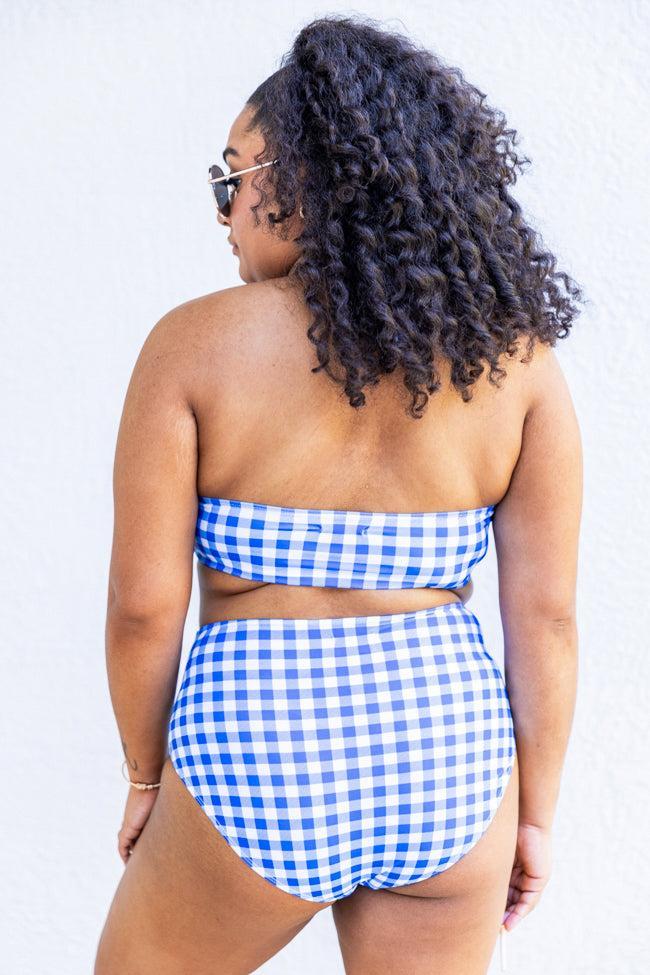 Won't You Be Mine Blue Gingham Bikini Bottoms FINAL SALE Product Image