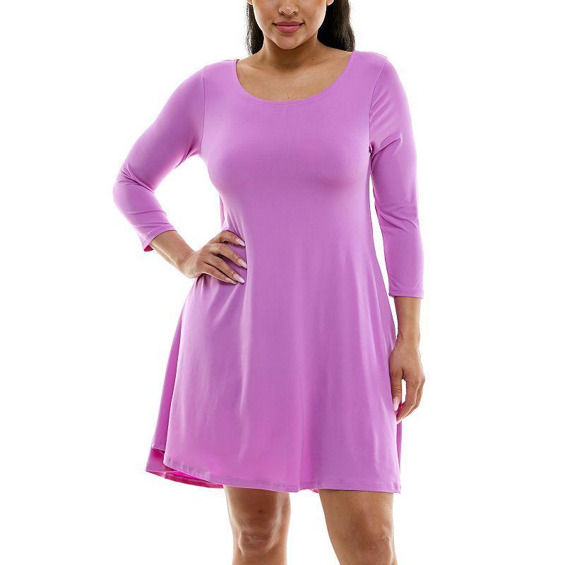 Womens Nina Leonard High-Low Trapeze Dress Product Image