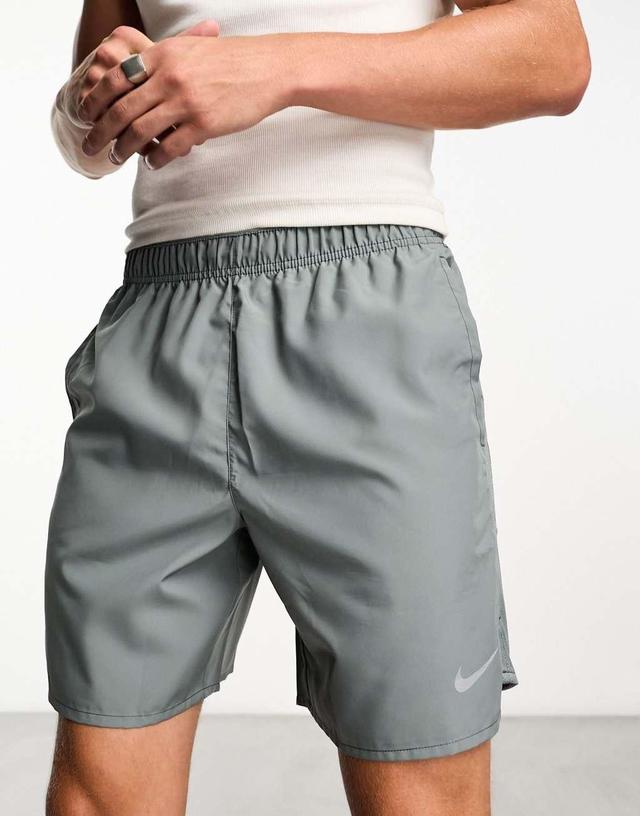 Nike Running Challenger Dri-FIT 7 inch shorts in gray Product Image