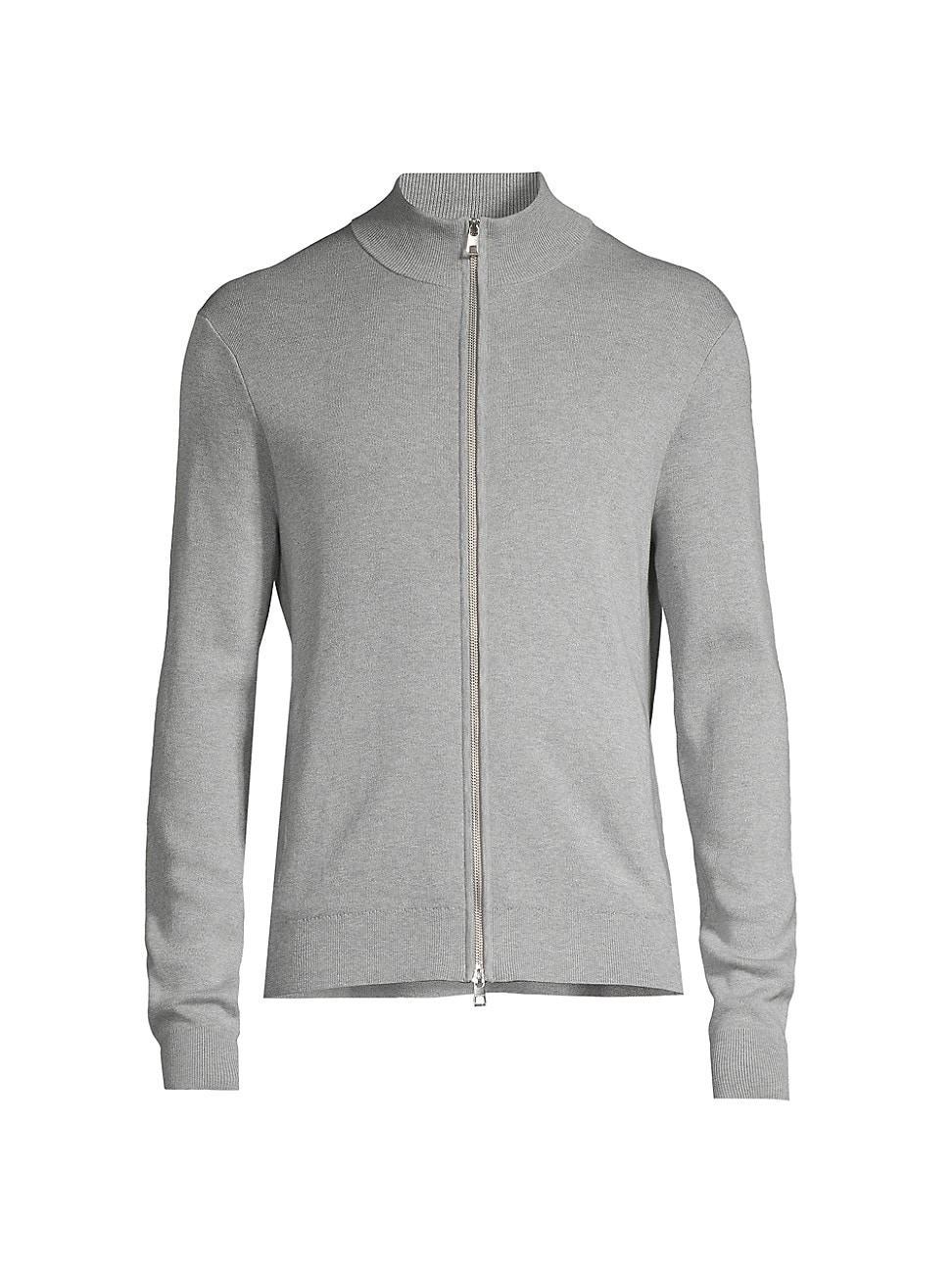 Michael Kors Mens Double Knit Zip-Front Sweater Jacket Product Image