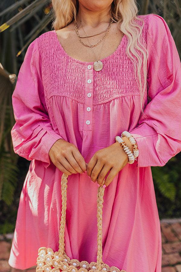 Manhattan Meeting Tunic Dress In Pink Curves Product Image