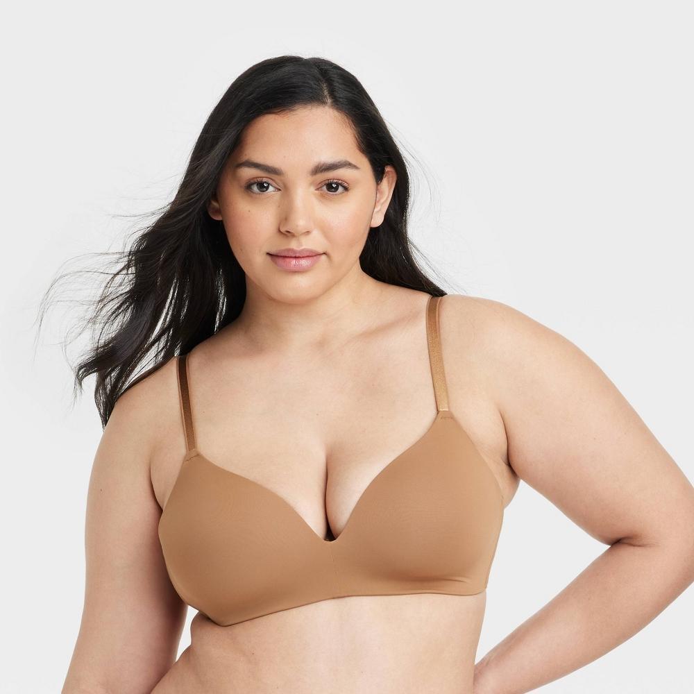 Womens Bliss Lightly Lined Wirefree Bra - Auden Brown 40D Product Image