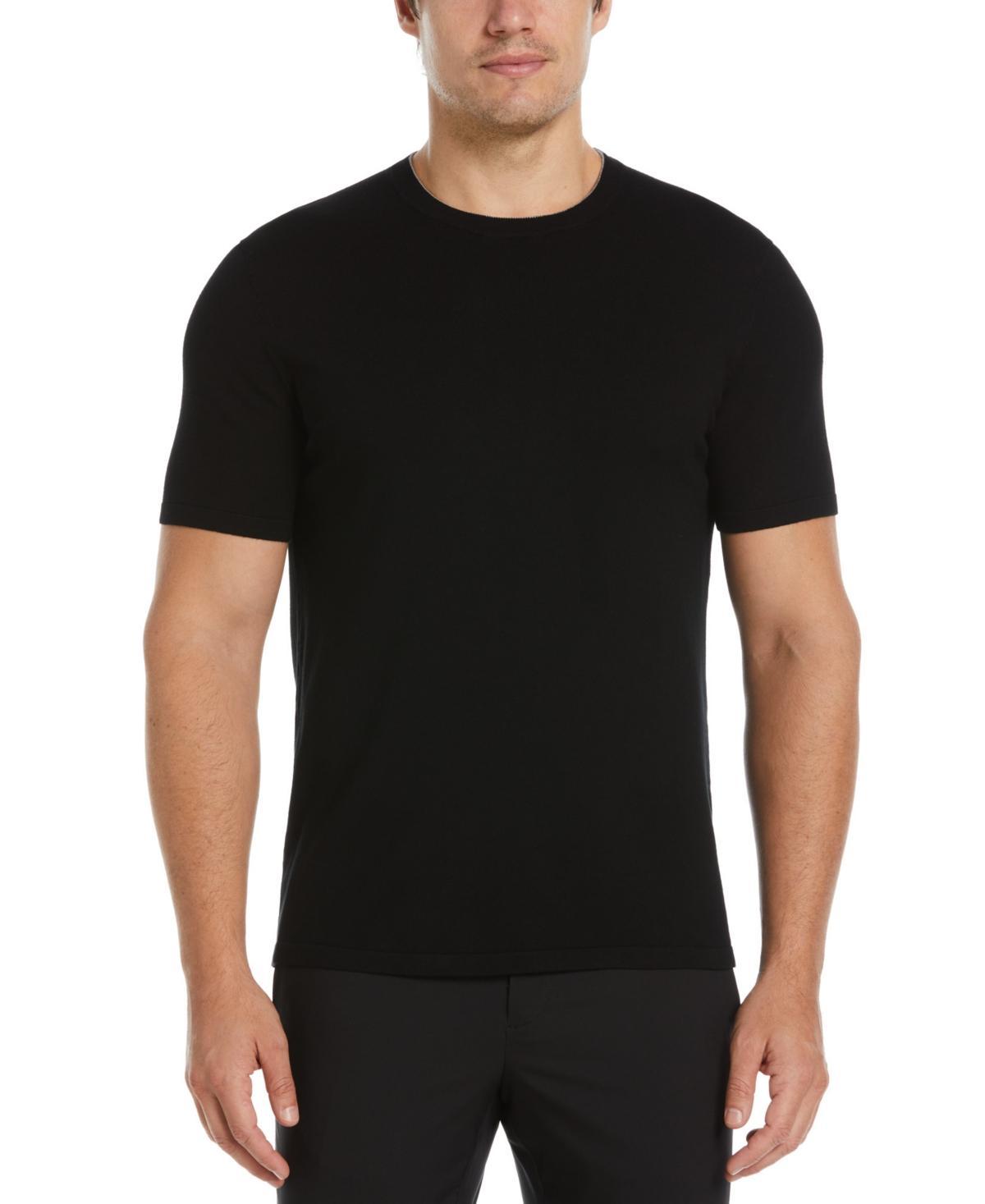 Perry Ellis Mens Short Sleeve Solid Crewneck Sweater Product Image