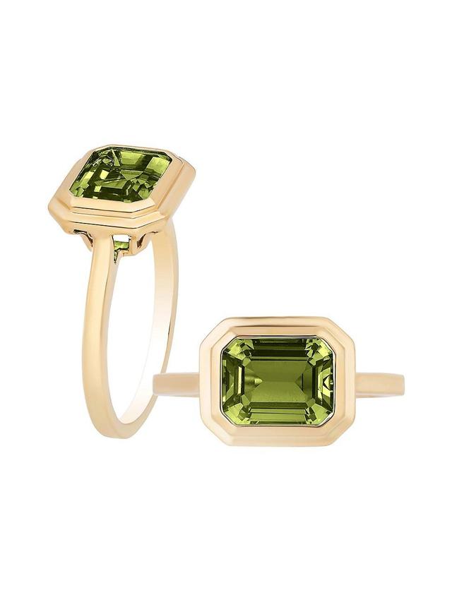 Womens Manhattan 18K Yellow Gold & Peridot Ring Product Image