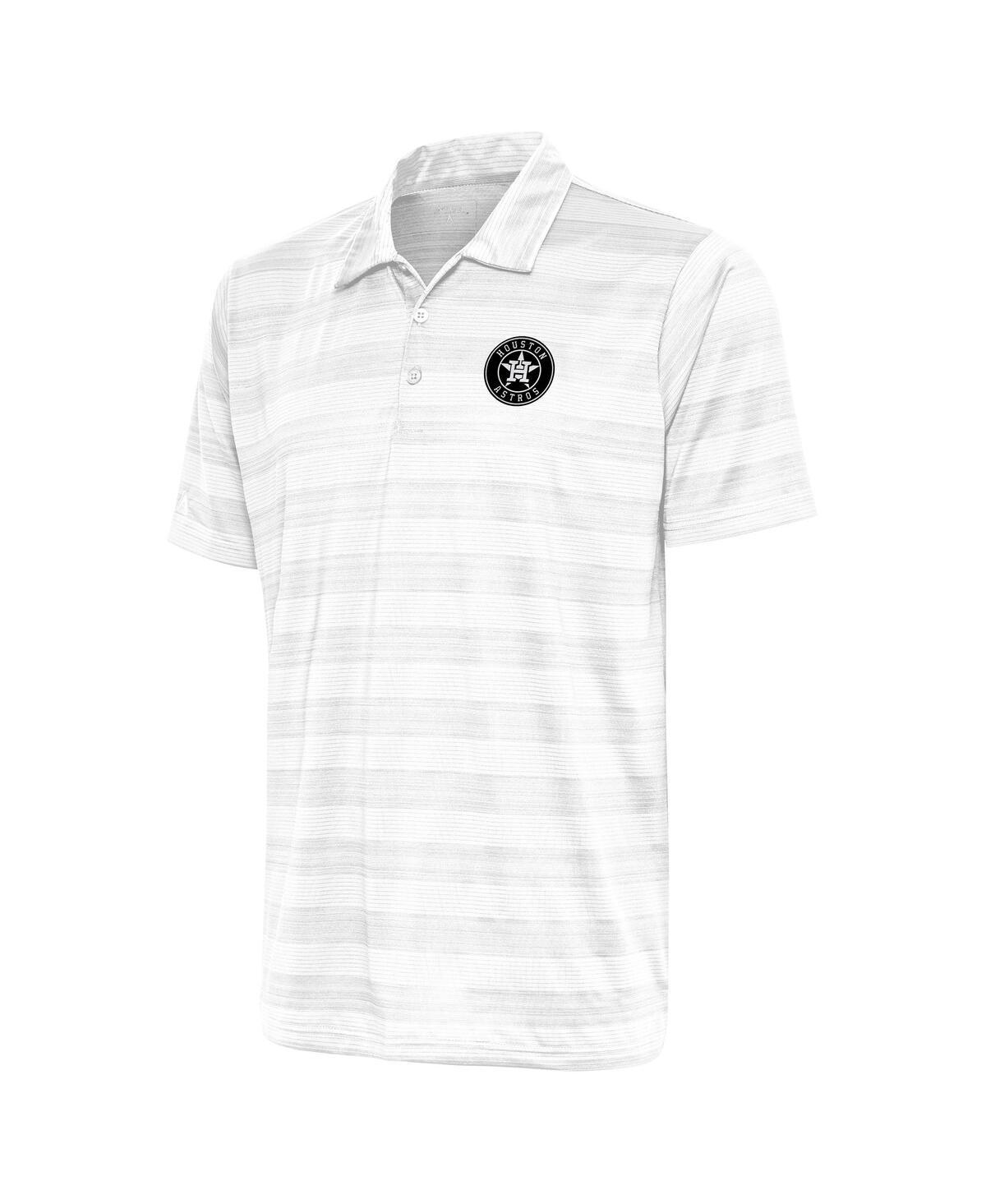 Antigua Mens White Houston Astros Metallic Compass Polo Product Image