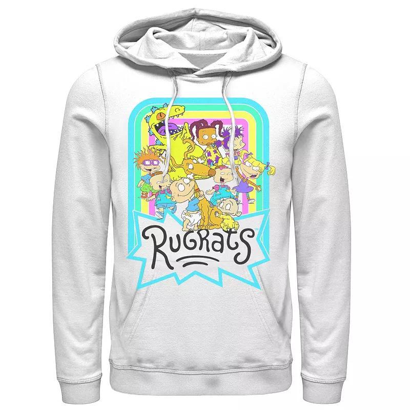 Mens Nickelodeon Rugrats Neon Rainbow Reptar And Friends Hoodie Product Image