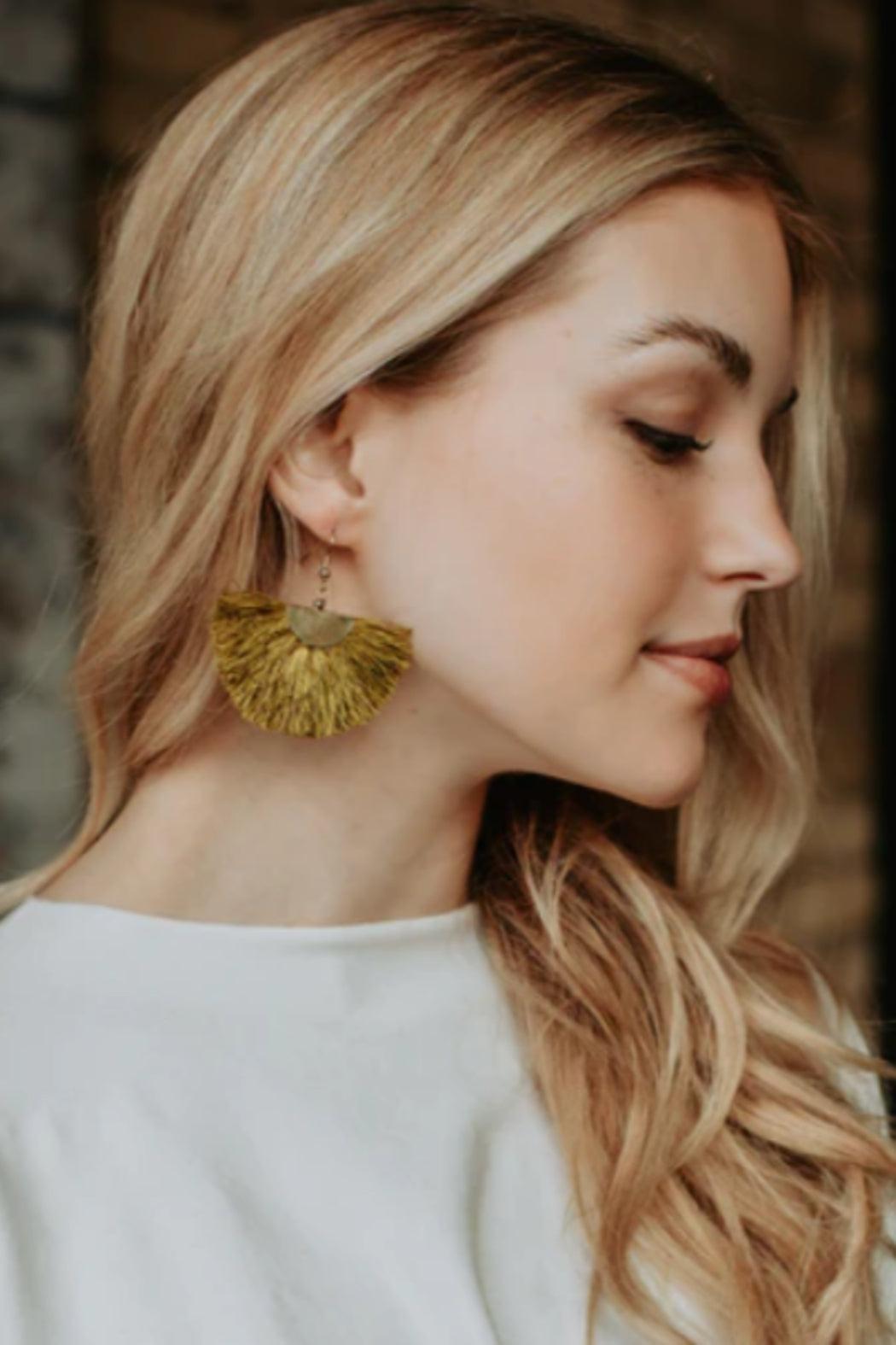 Tassel Earrings w/Gold Hardware Female Product Image