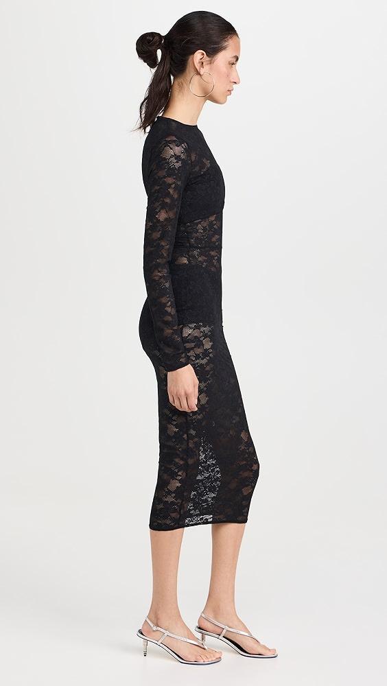 Fleur du Mal Le Stretch Multifit Lace Long Sleeve Dress | Shopbop Product Image