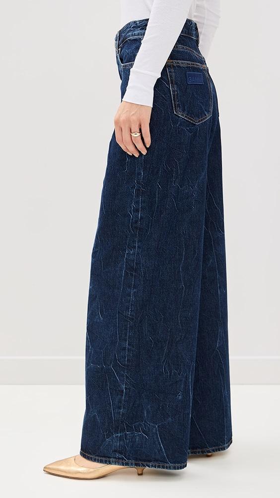 GANNI Crinkled Future Denim Marri Jeans | Shopbop Product Image