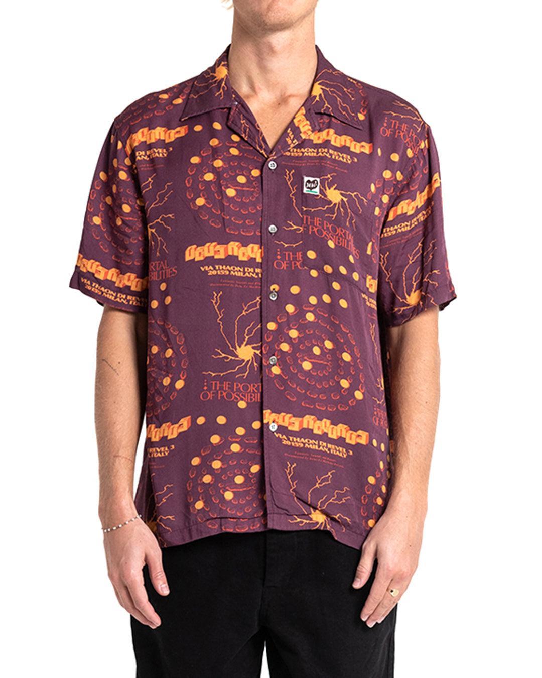 Smithson Short Sleeve Shirt - Maroon Product Image