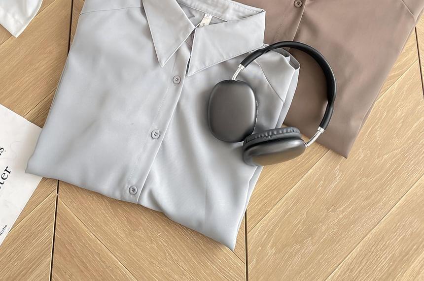 Long-Sleeve Plain Shirt Product Image