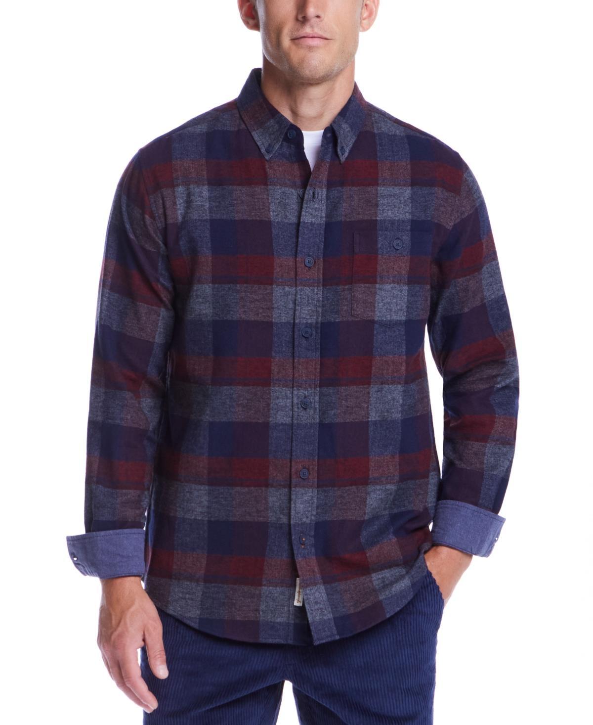 Weatherproof Vintage Mens Regular-Fit Plaid Button-Down Flannel Shirt Product Image