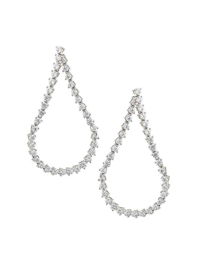 Womens Sophia Sterling Silver & Cubic Zirconia Earrings Product Image