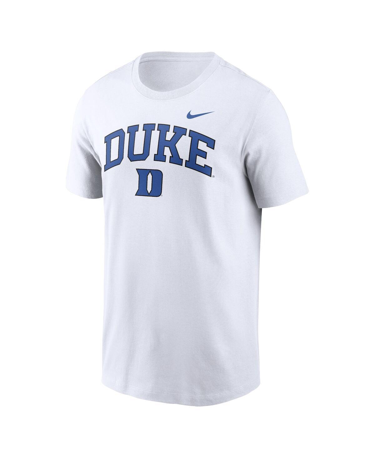 NIKE Men's White Duke Blue Devils Blitz 2-hit T-shirt Product Image