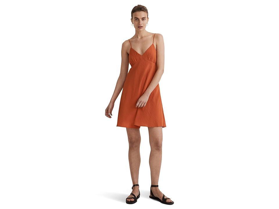 Madewell Layton Mini Slip Dress (Copperwashed Orange) Women's Clothing Product Image