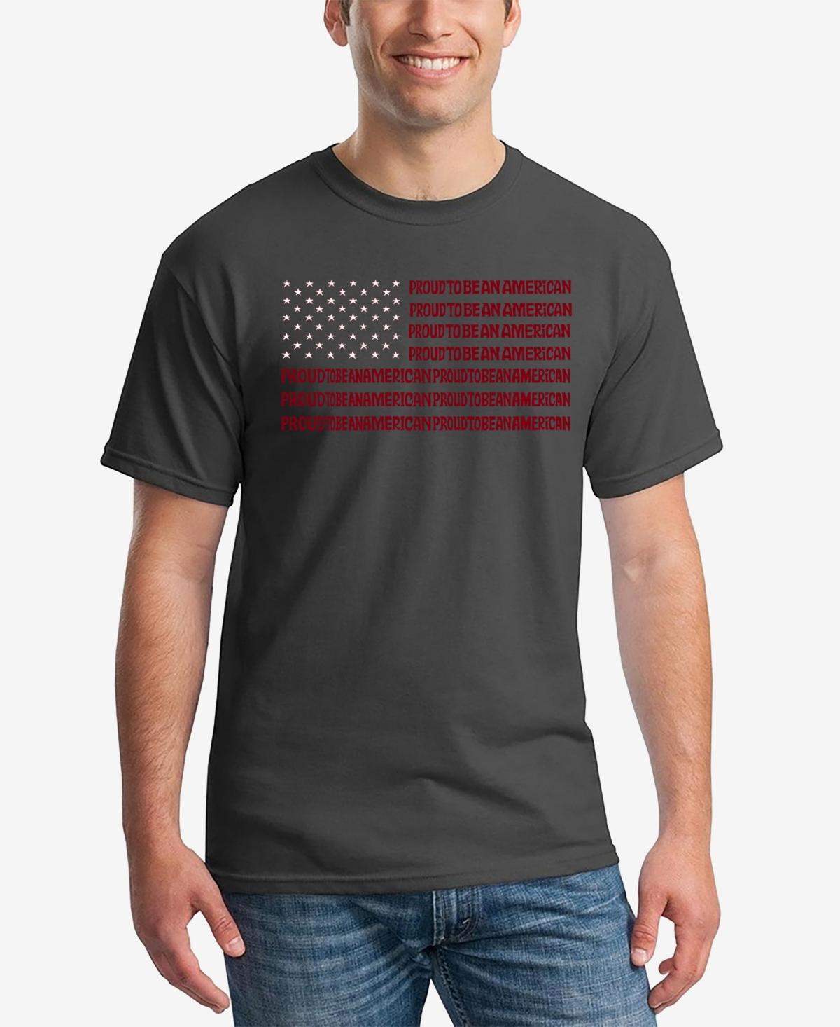 La Pop Art Proud To Be An American - Mens Word Art T-Shirt Product Image