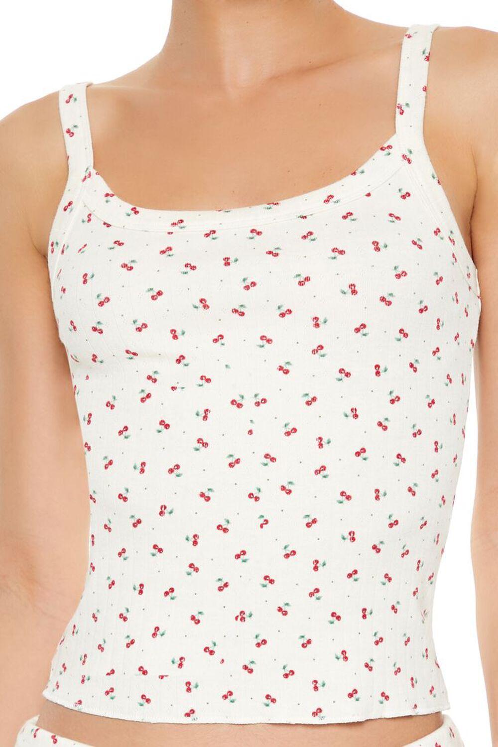 Cherry Print Cropped Cami | Forever 21 Product Image