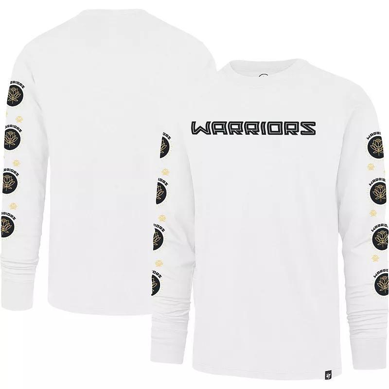 Mens 47 Brand White Golden State Warriors City Edition Downtown Franklin Long Sleeve T-shirt Product Image