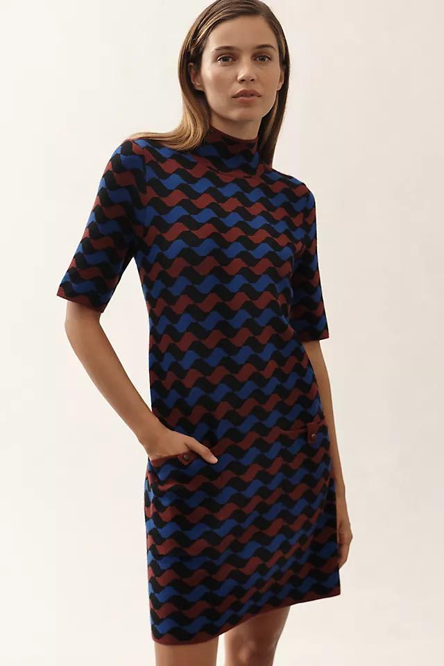 The Annalise Mock-Neck Mini Sweater Dress by Maeve Product Image