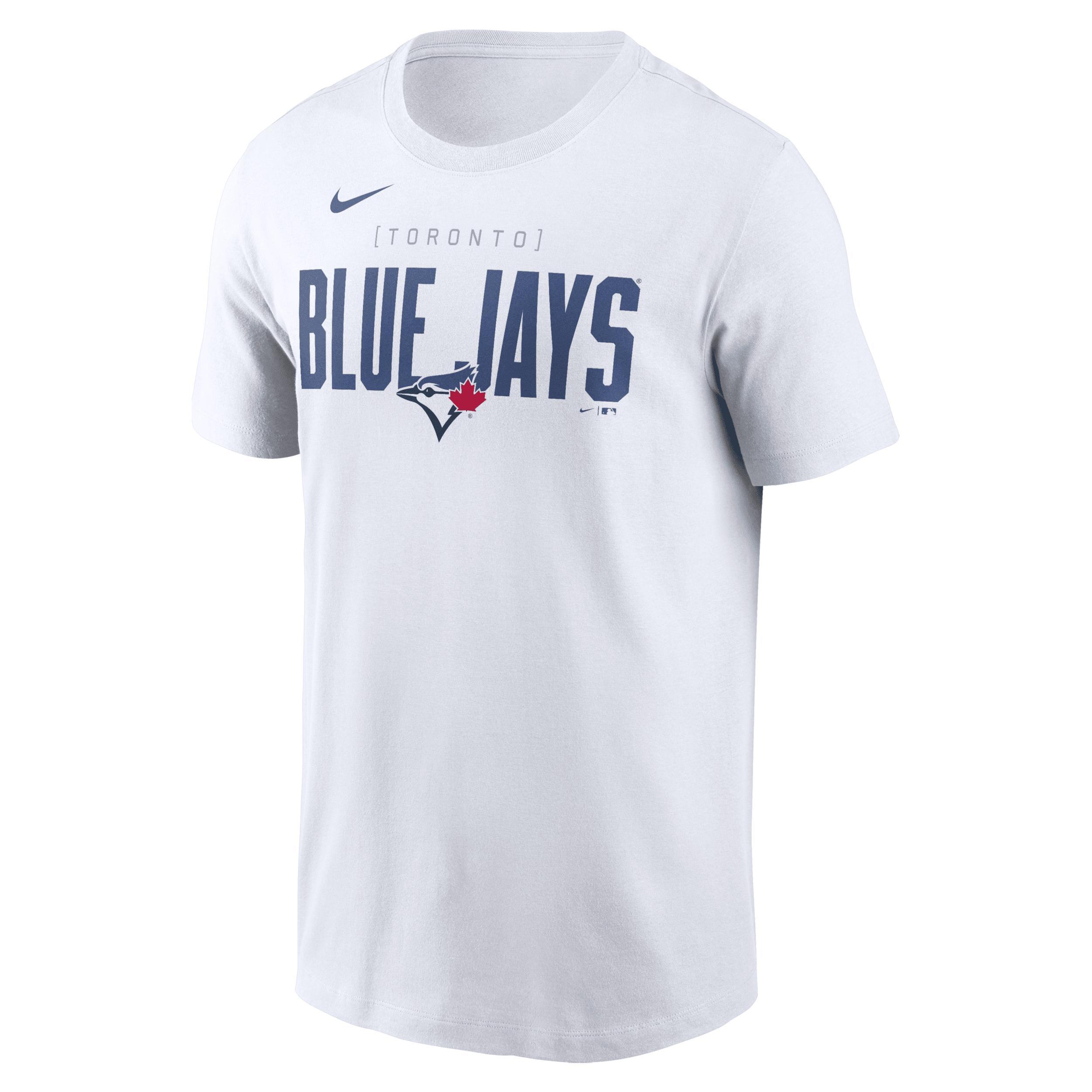 Nike Mens White Toronto Blue Jays Home Team Bracket Stack T-Shirt Product Image