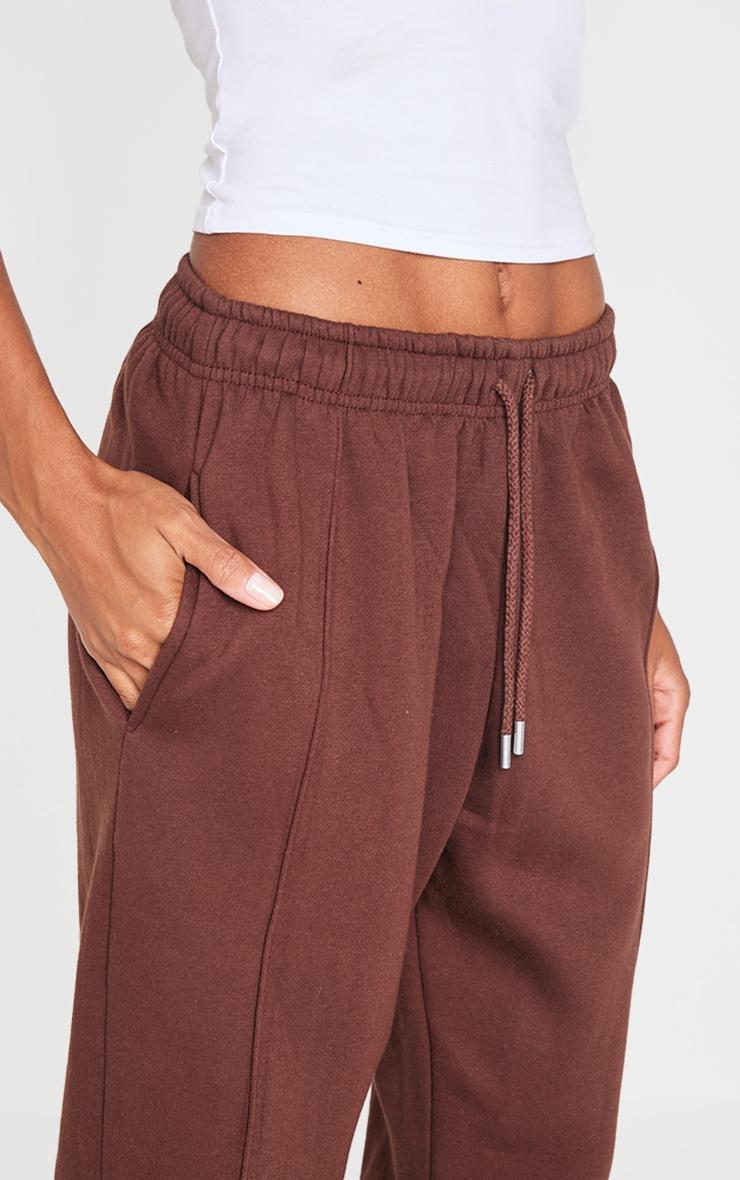 Dark Chocolate Basic Wide Leg Sweatpants Product Image