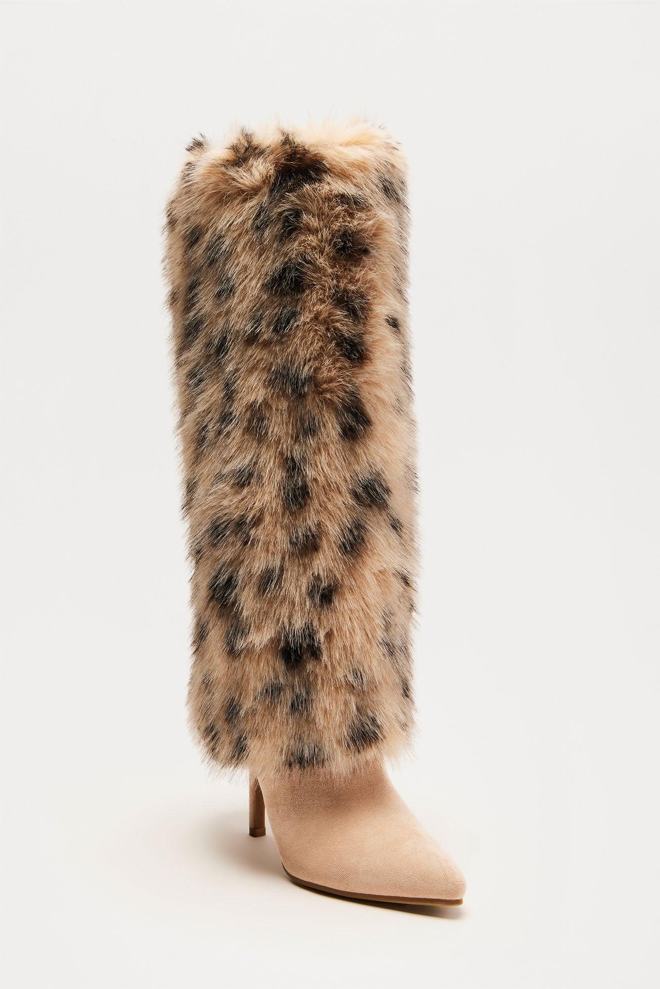 Go All Out Knee High Boots - Leopard Product Image