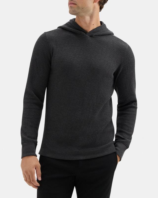 Hoodie in Waffle Knit Mélange Product Image