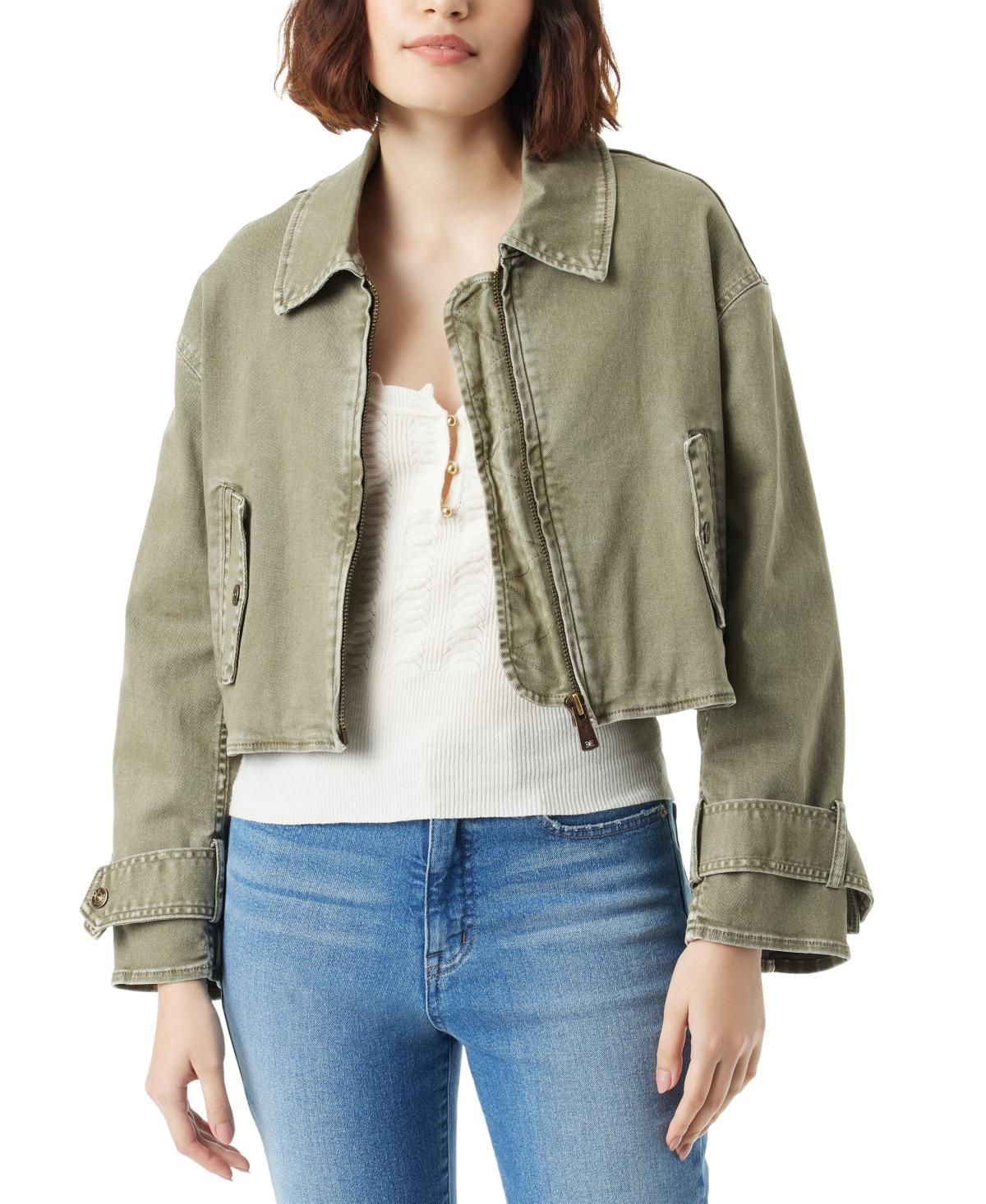 Sam Edelman Womens Mesa Cropped Cotton Moto Jacket Product Image