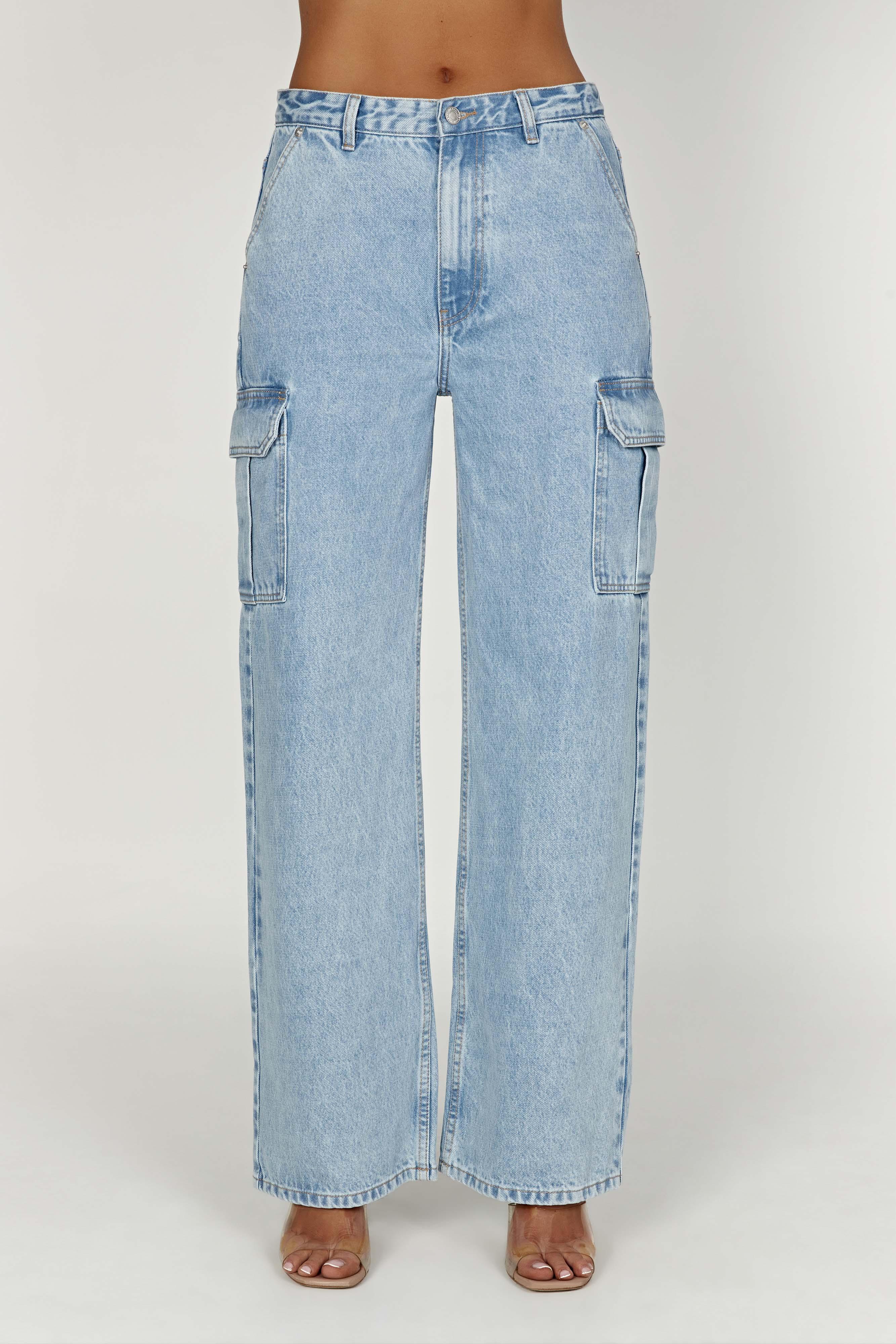 Jagger Mid Rise Oversized Denim Jean - Mid Blue Product Image