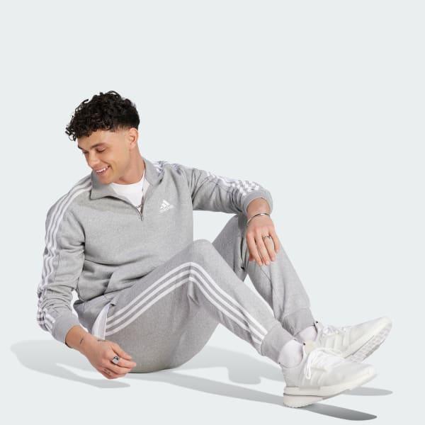 Essentials Fleece 3-Stripes Tapered Cuff Pants Product Image