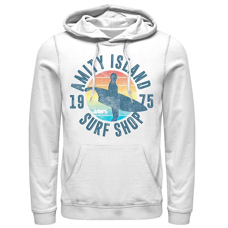 Mens Jaws Amity Island Surf Shop 1975 Retro Logo Hoodie Product Image