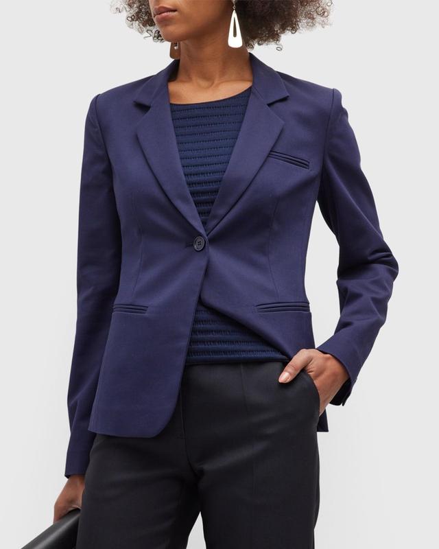 Womens Single-Breasted Cotton Blazer Product Image