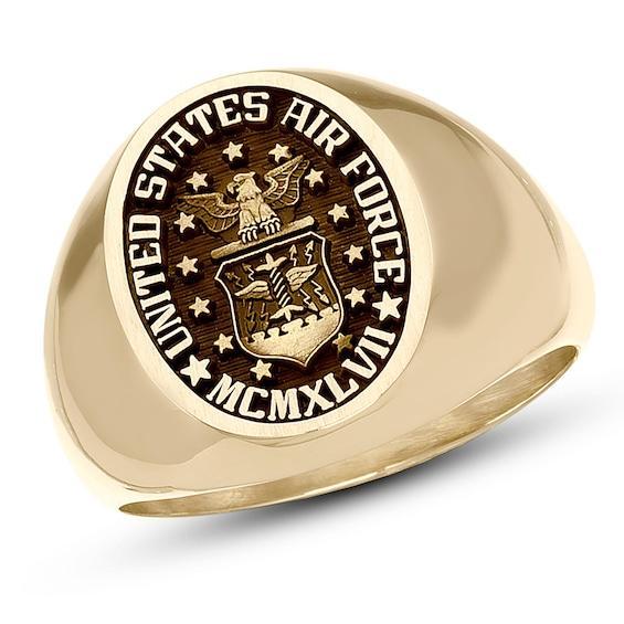 Men's Engravable Military Signet Ring by ArtCarved (1 Line) Product Image